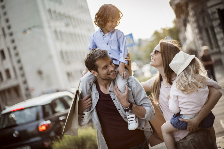 Happy young family